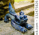 Blue ceramic Shisa statues from Murasakimura, Okinawa | Traditional crafts and cultural heritage 132475826