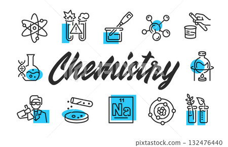 Chemistry Poster. Vector Illustration Chemistry Poster. Vector Illustration 132476440