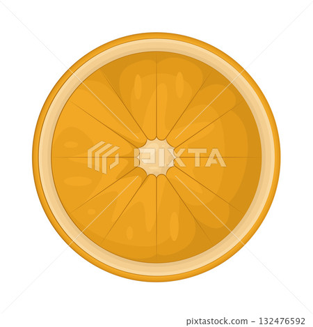 Illustration of orange slice 132476592