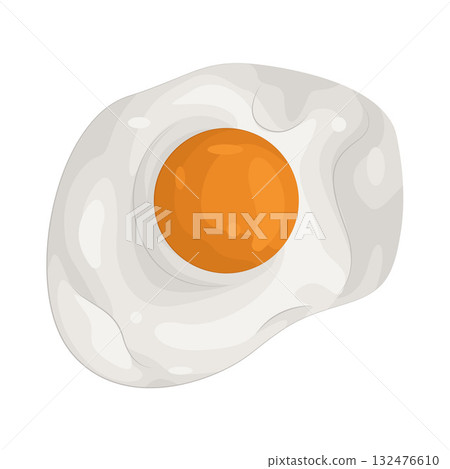 Illustration of fried egg 132476610