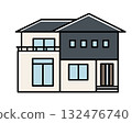 Simplified diagram of a detached house_color 132476740