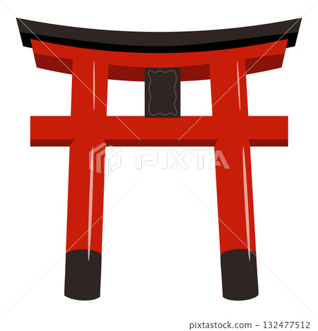 A simple New Year's illustration of a torii gate A simple New Year's illustration of a torii gate 132477512