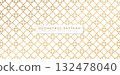 Seamless geometric pattern square shape rounded corner in gold and isolated white color backgrounds for fabric, cover, wrapping papers, Fashionable modern wallpaper or textile material printing 132478040