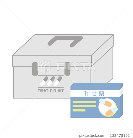 可愛的急救箱材料 132478101