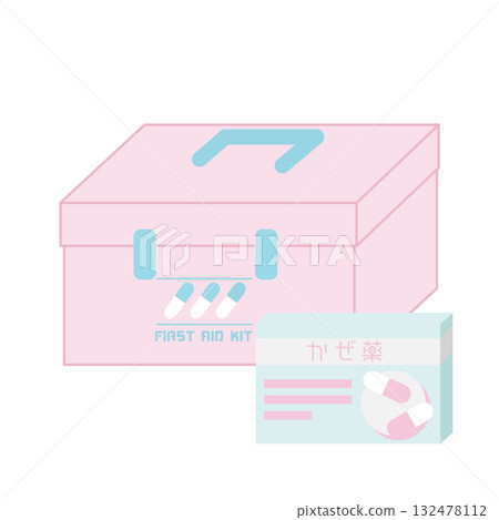 可愛的急救箱材料 132478112