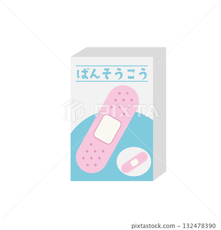 一盒繃帶的插圖素材 132478390