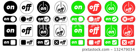 Lowercase on/off switch set Lowercase on/off switch set 132479034