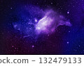Blue galaxy space atmosphere with stars on dark background 132479133