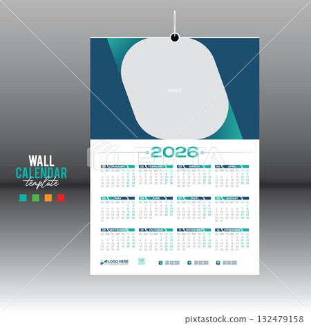 2026 wall vector calendar design 2026 wall vector calendar design 132479158