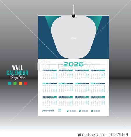 2026 wall vector calendar design 2026 wall vector calendar design 132479159