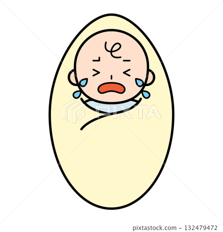 嬰兒大聲哭鬧的插圖 132479472