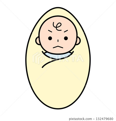 憤怒的嬰兒插圖 132479680