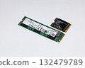 NVME PCIe solid-state drive in the M.2 2230 and 2280 form factor isolated on white background. 132479789