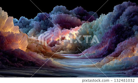 colorful balls on a bokeh background 132481032