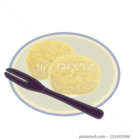 盤中的黃豆粉 盤中的黃豆粉 132481096