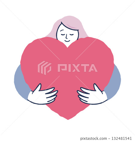 一個擁抱一顆心的女人 132481541