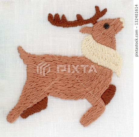 Reindeer embroidery 132481614