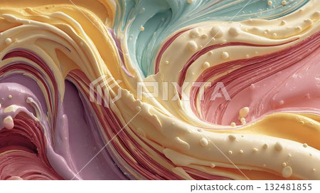 selection of colorful ice cream scoops 132481855