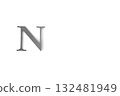 White background, metal silver font N 132481949