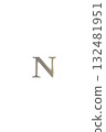 White background, metal silver font N 132481951