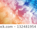 Rainbow-colored fantastic cloud and sky scenery 132481954
