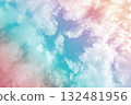 Fantastic pastel colored cloud and sky scenery 132481956