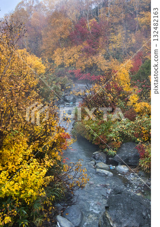Sukayu: A valley near Jigoku-numa Swamp, surrounded by beautiful autumn foliage, Aomori City, Aomori Prefecture Sukayu: A valley near Jigoku-numa Swamp, surrounded by beautiful autumn foliage, Aomori City, Aomori Prefecture 132482163