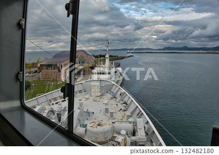 青森縣青森市青函渡輪紀念艦八甲田丸的駕駛室景觀 青森縣青森市青函渡輪紀念艦八甲田丸的駕駛室景觀 132482180