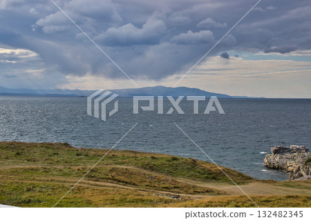 View of Cape Oma from Shiriyazaki Lighthouse, Higashidori Village, Aomori Prefecture View of Cape Oma from Shiriyazaki Lighthouse, Higashidori Village, Aomori Prefecture 132482345