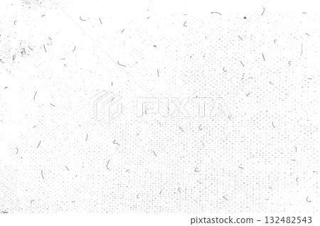 Old grunge textured background with grainy noise. Film black filter. Distressed retro photo effect. Old movie overlay. Gritty texture with dust, scratches and subtle spots. Vector illustration 132482543