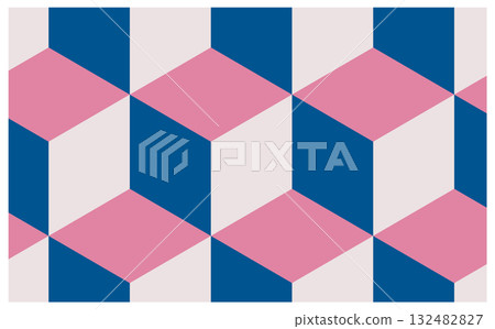 Cute cube pattern background material 132482827
