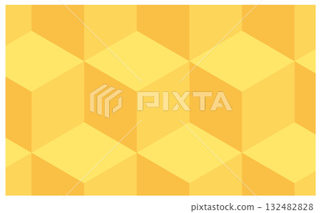 Yellow cube background pattern material 132482828