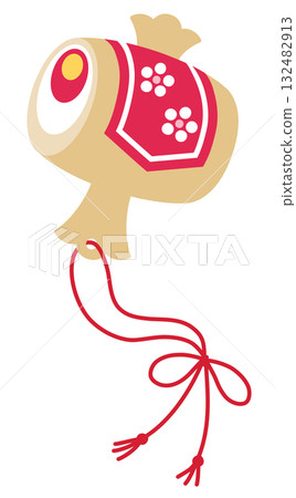Vector illustration of a gavel. New Year's lucky charm 132482913