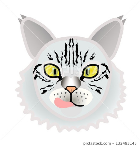 Siberian cat face Siberian cat face 132483143