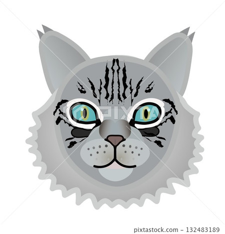 西伯利亞貓臉 西伯利亞貓臉 132483189
