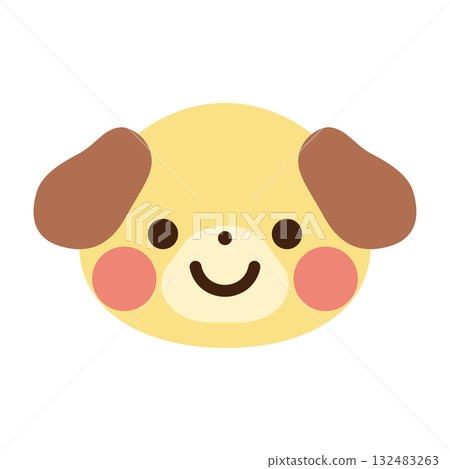 Cute dog face vector illustration Cute dog face vector illustration 132483263