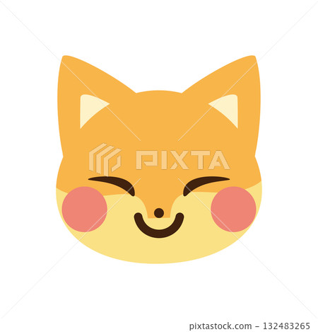Smiling fox vector illustration 132483265