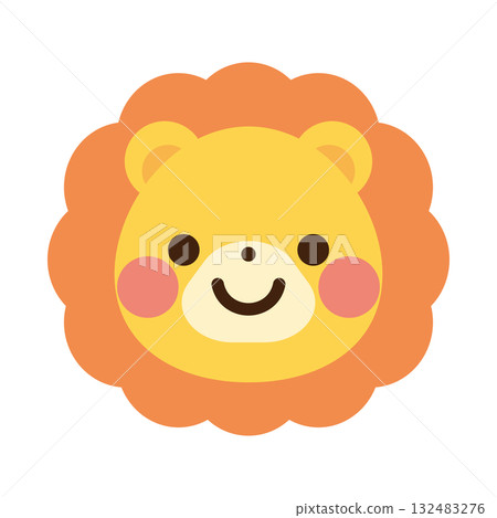 Vector illustration of a cute lion's face Vector illustration of a cute lion's face 132483276