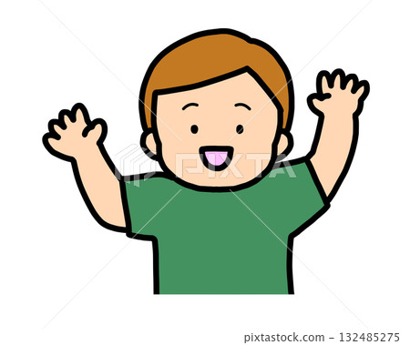 Happy brown-haired boy 132485275