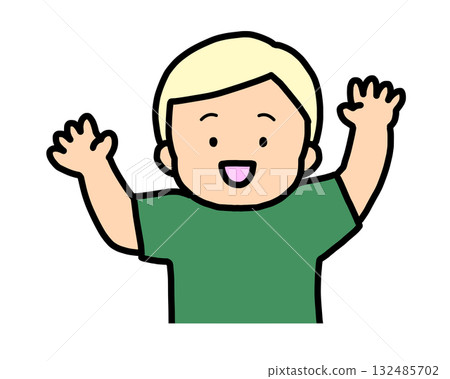 Delighted blond boy Delighted blond boy 132485702