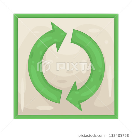 Illustration of recycle symbol  132485738