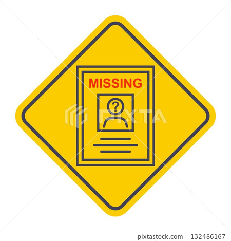 Missing person icon. Isolated sign 132486167