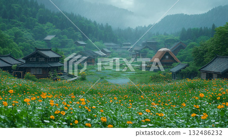 Countryside village 132486232