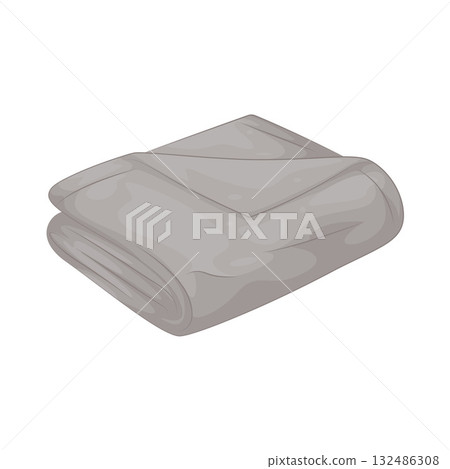 Illustration of folded blanket  132486308