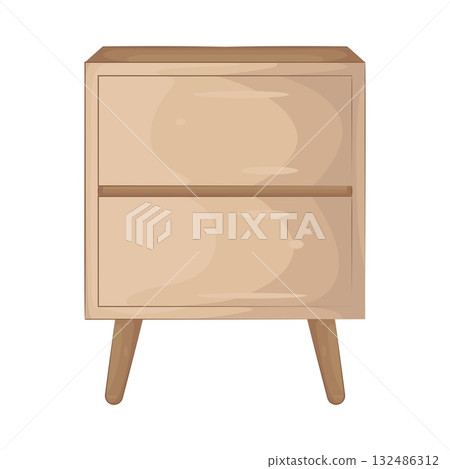 Illustration of nightstand  132486312