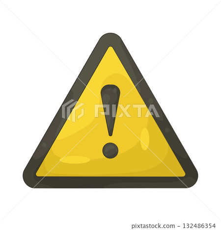 Illustration of warning sign Illustration of warning sign 132486354