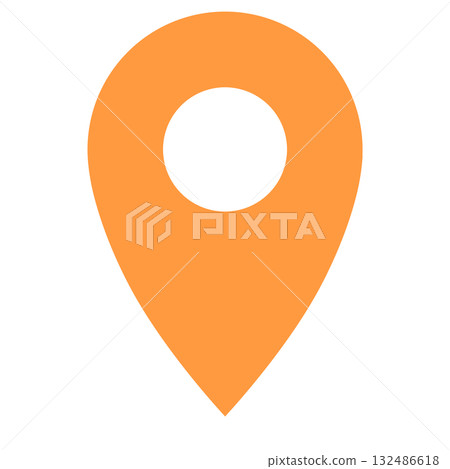 Map pin illustration material Map pin illustration material 132486618