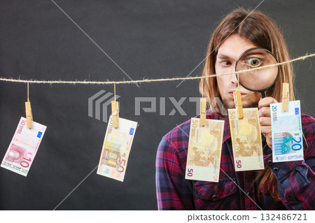 Man verify money cash Man verify money cash 132486721