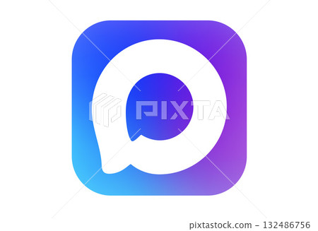 Button with speech cloud isolated on white background. Vector illustration 132486756