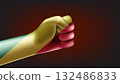 Fist with flag of Congo. 3d vector illustration 132486833